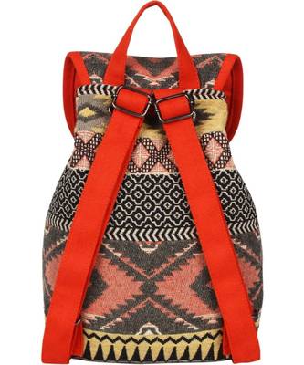 Nava Orange Canvas Backpack 4