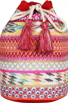 Nava Pink Jacquard Backpack