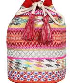 Nava Pink Jacquard Backpack