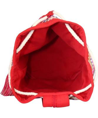 Nava Pink Jacquard Backpack 3