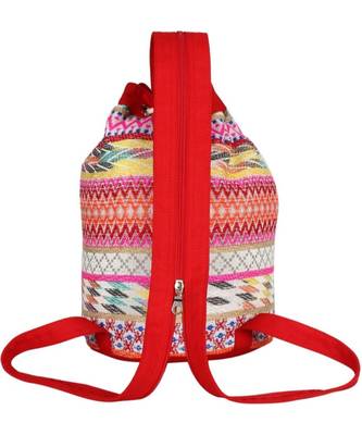 Nava Pink Jacquard Backpack 4