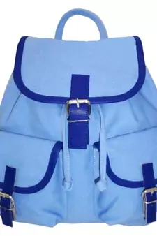 Monochrome Blue Canvas Backpack