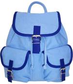 Monochrome Blue Canvas Backpack