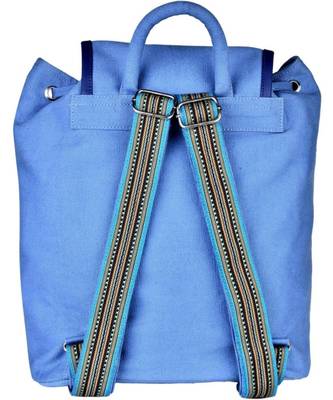 Monochrome Blue Canvas Backpack 4