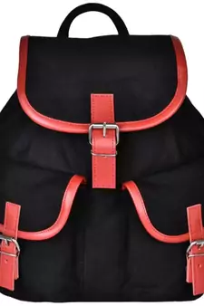 Monochrome Black Canvas Backpack