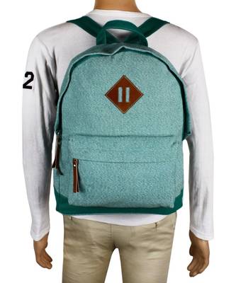 Basic Green Canvas Backpack 4
