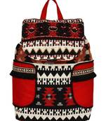 Nava Red Cotton Backpack