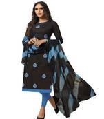 Black embroidered chanderi silk salwar