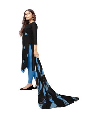 Black embroidered chanderi silk salwar 3