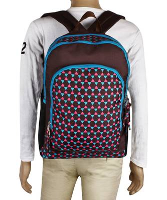 Geomet Brown Tetron Backpack 5