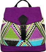 Nava Purple Jacquard Backpack