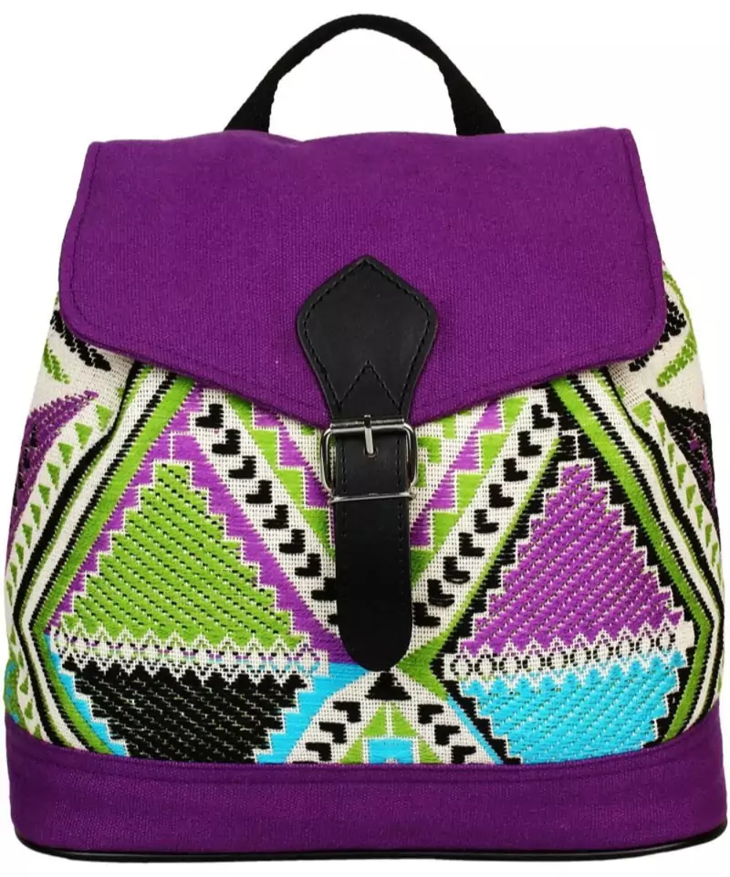 Nava Purple Jacquard Backpack