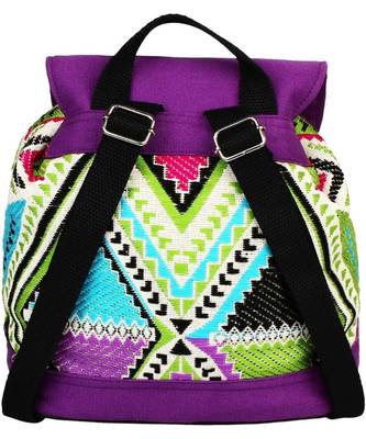 Nava Purple Jacquard Backpack 4