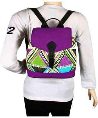 Nava Purple Jacquard Backpack 5