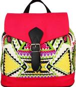 Nava Pink Jacquard Backpack