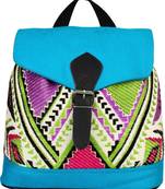 Nava Blue Jacquard Backpack