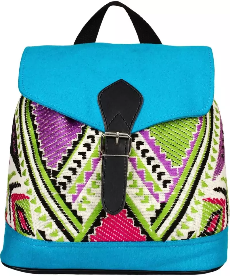 Nava Blue Jacquard Backpack