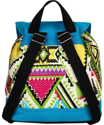 Nava Blue Jacquard Backpack 4