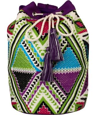 Nava Purple Jacquard Backpack 1