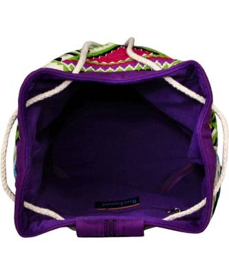 Nava Purple Jacquard Backpack 3