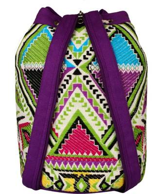 Nava Purple Jacquard Backpack 4
