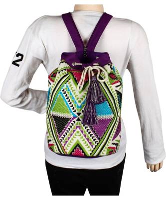 Nava Purple Jacquard Backpack 5