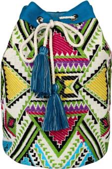 Nava Blue Jacquard Backpack