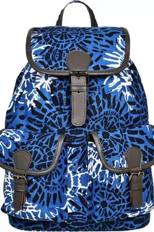 Florid Blue Canvas Backpack