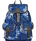 Florid Blue Canvas Backpack