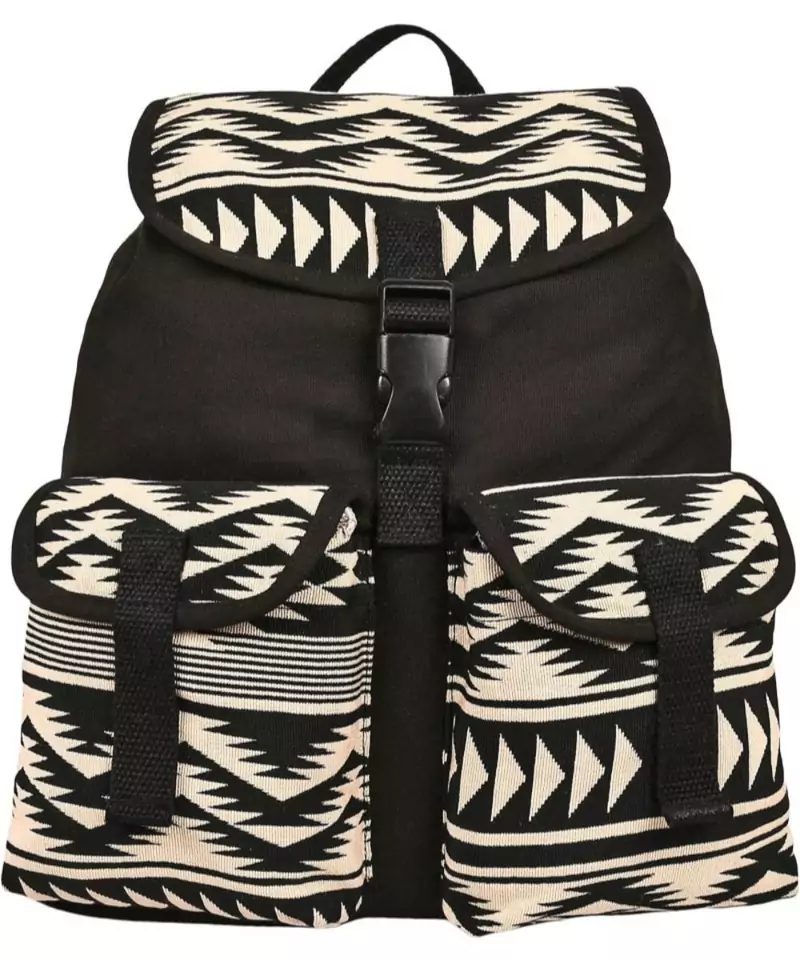 Monochrome Black Canvas Backpack
