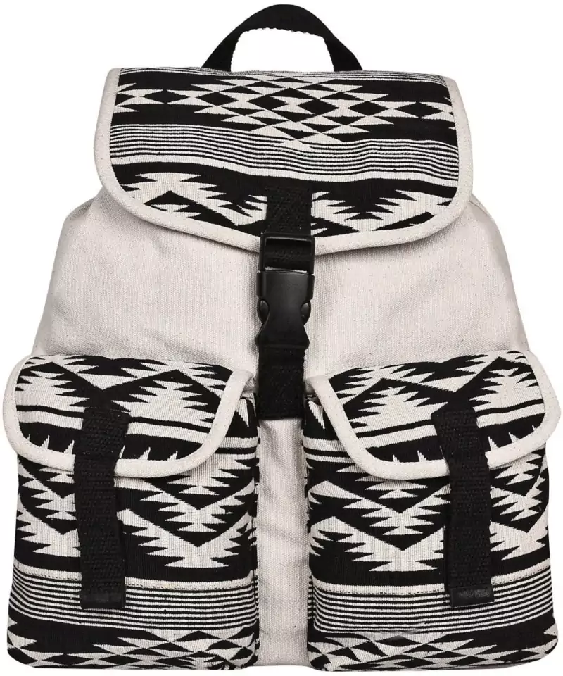 Monochrome White Canvas Backpack