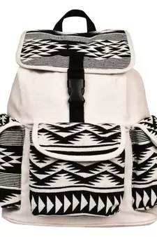 Monochrome White Canvas Backpack