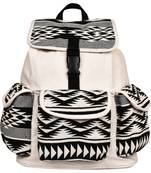 Monochrome White Canvas Backpack