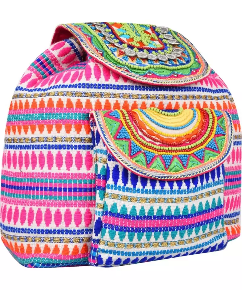 Nava Multicolor Jacquard Backpack