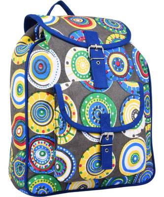 Florid Blue Multicolor Canvas Backpack 2
