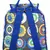Florid Blue Multicolor Canvas Backpack