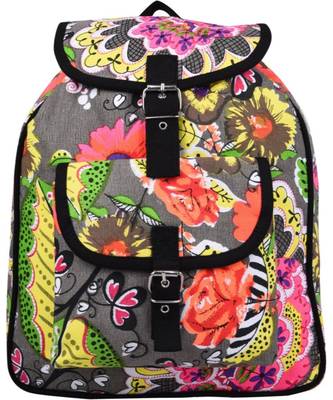 Florid Multicolor Canvas Backpack 1