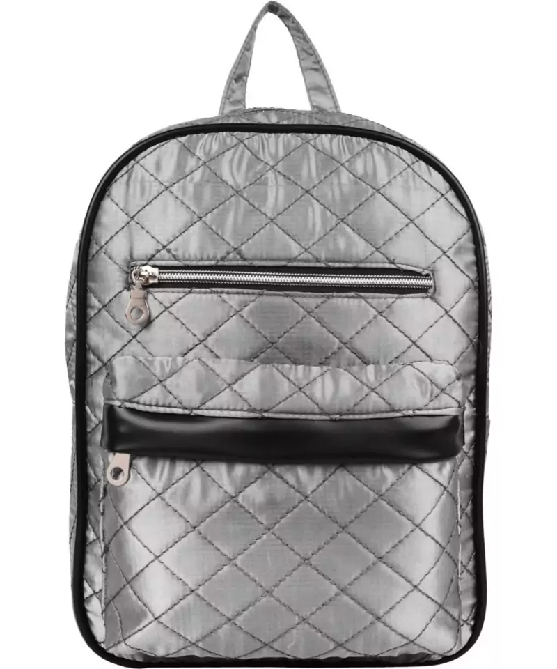 Duvet Silver Satin Backpack