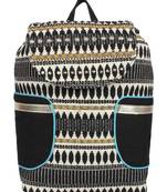 Nava Black & White Cotton Jacquard Backpack