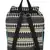 Nava Black & White Cotton Jacquard Backpack