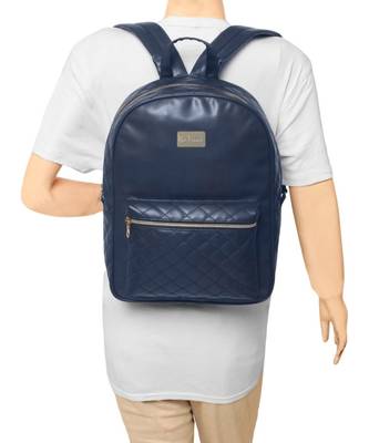 Duvet Teal Blue PU Backpack 5