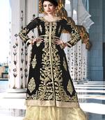 Black embroidered georgette salwar