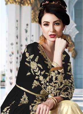 Black embroidered georgette salwar 2