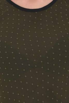 Dark-green plain polyester georgette-kurtis 5