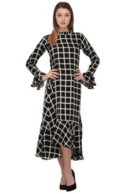 Black printed polyester ethnic-kurtis 1