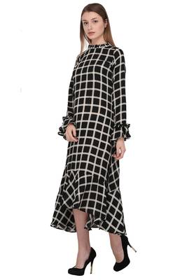Black printed polyester ethnic-kurtis 2