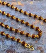 Lord Shiva Five Mukhi Rudraksha Mala Gold Plated For Mans and Womans
