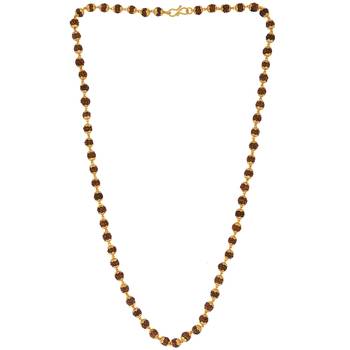 Lord Shiva Five Mukhi Rudraksha Mala Gold Plated For Mans and Womans 2