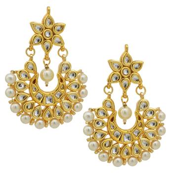 Omkar Jewel Kundan Danglers Earring Parity wear Earring    2