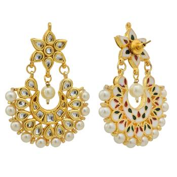 Omkar Jewel Kundan Danglers Earring Parity wear Earring    4